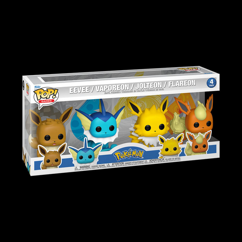 Funko Pop! Games Pokemon Eevee, Vaporeon, Jolteon and Flareon 4