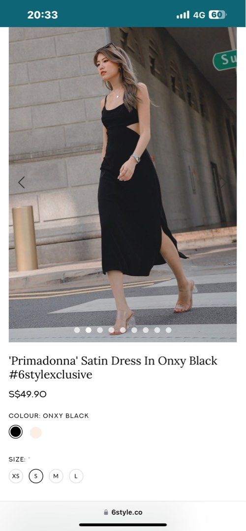 Primadonna' satin dress in champange #6stylexclusive