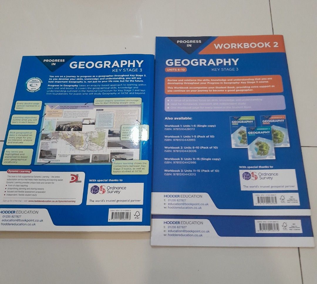 Progress in Geography key stage 3 coursebook and workbook, Hobbies