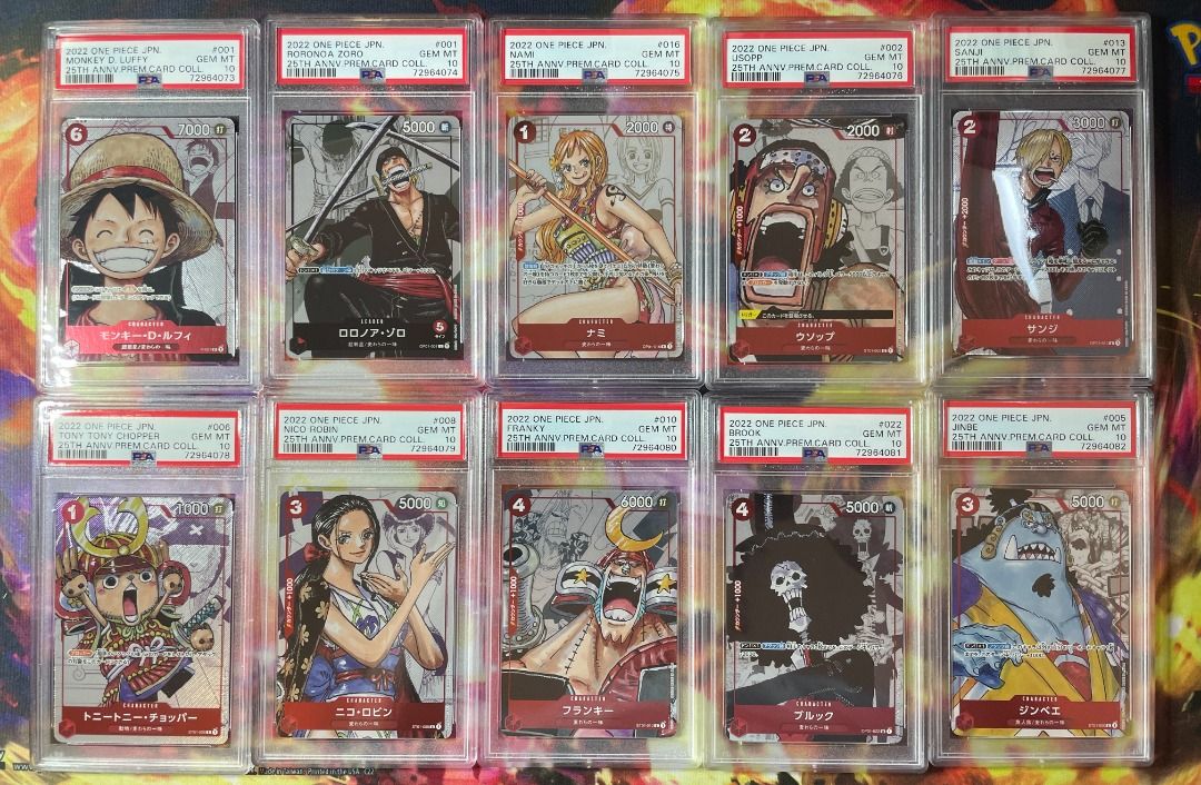 PSA 10 Sequential Numbered One Piece 25th Anniversary Collection, 興趣及遊戲 ...
