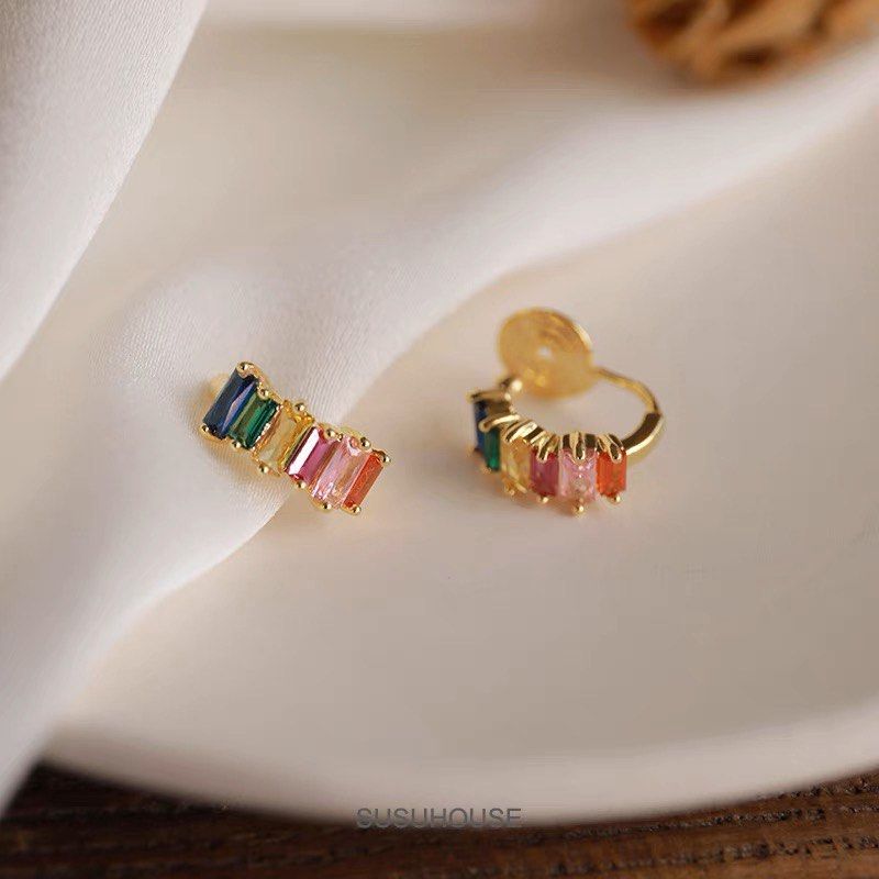 Rainbow gem earrings 2025