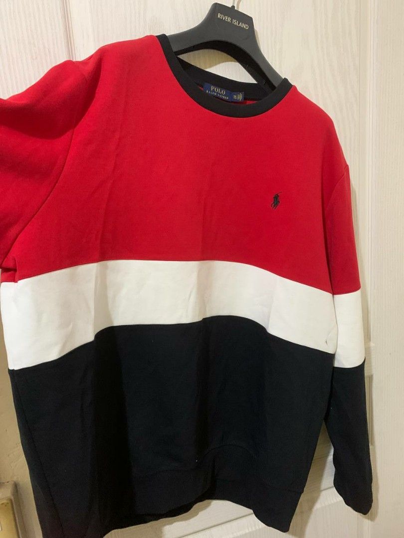 Black and 2025 red polo sweater