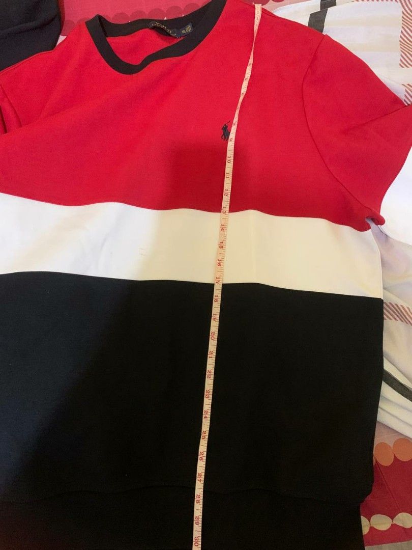 Black red and white polo sweater clearance