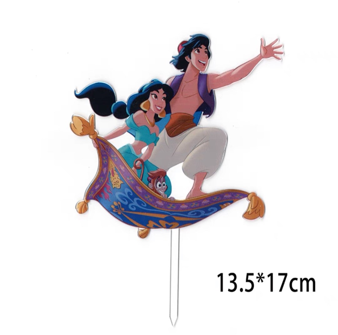 [Ready Stock] Aladdin Princess Jasmine Acrylic Cake topper., Hobbies ...
