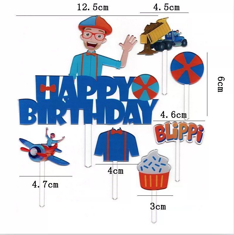 Blippi Cake Topper Party Supplies – Party Mania USA