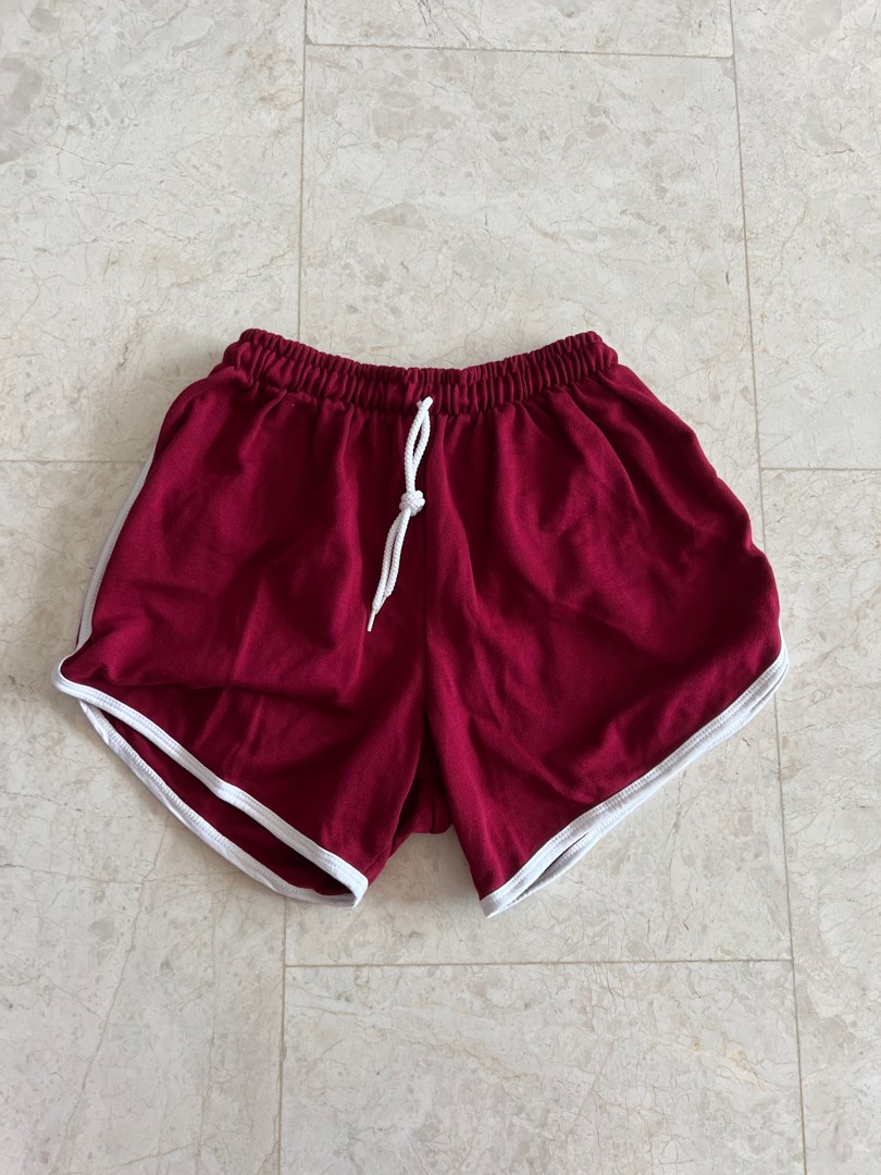 Red Exercise Shorts Women s Fashion Bottoms Shorts on Carousell