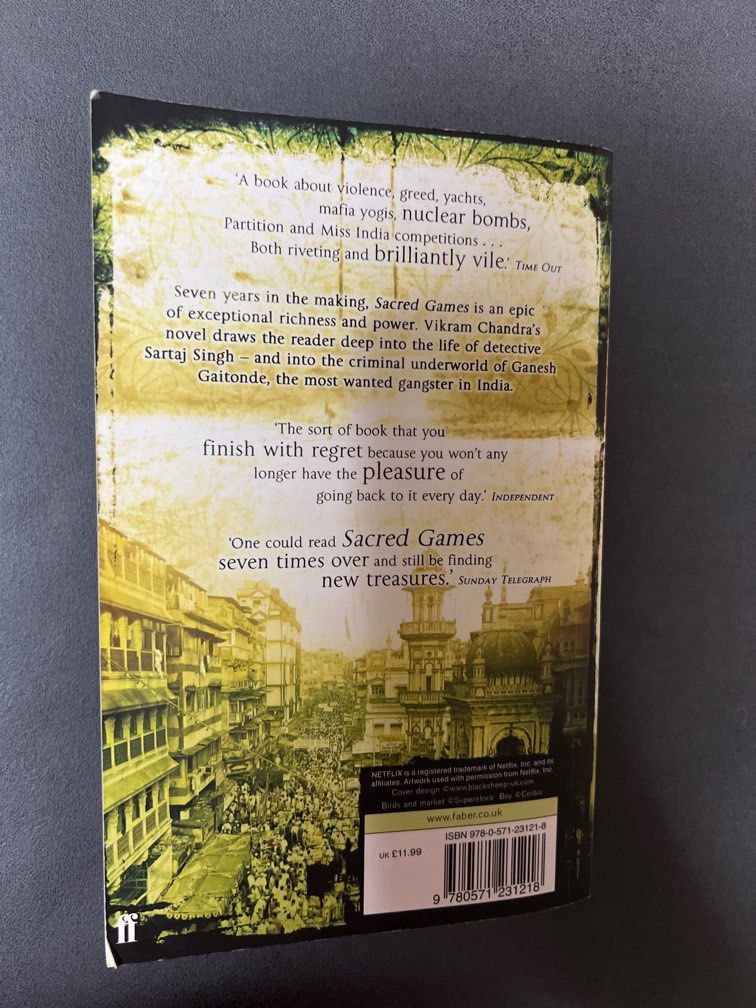 Sacred Games by Vikram Chandra, Hobbies & Toys, Books & Magazines