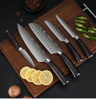 1pc, Professional Chef Knife, 8 Inch Damascus Kitchen Knives Of Japanese  VG-10 Stainless Steel ,Ultra Sharp Blade And Ergonomic Handle, Stain  Resistan