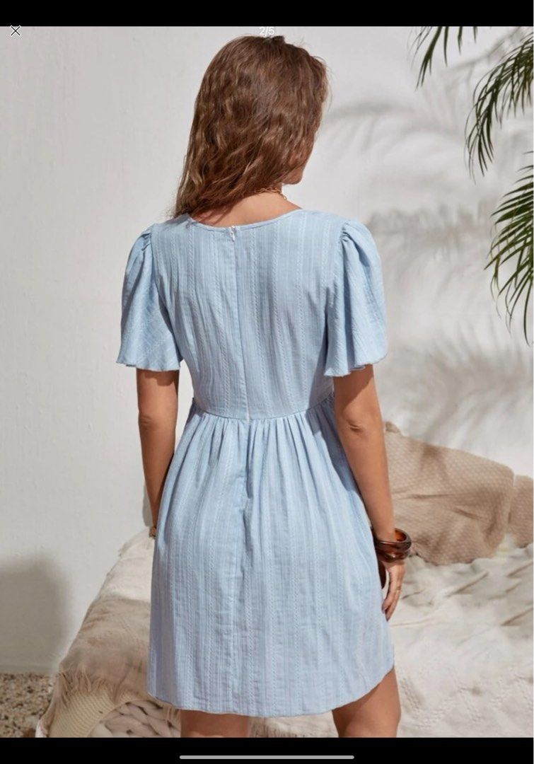 Shein Powder Blue Dress (Category: Dresses) located in Paranaque City. Submitted by shopmelaa (Listing ID 1225975817, Image 2). Description: Orig price: 450 Never used Washed only Fits small to medium frames.