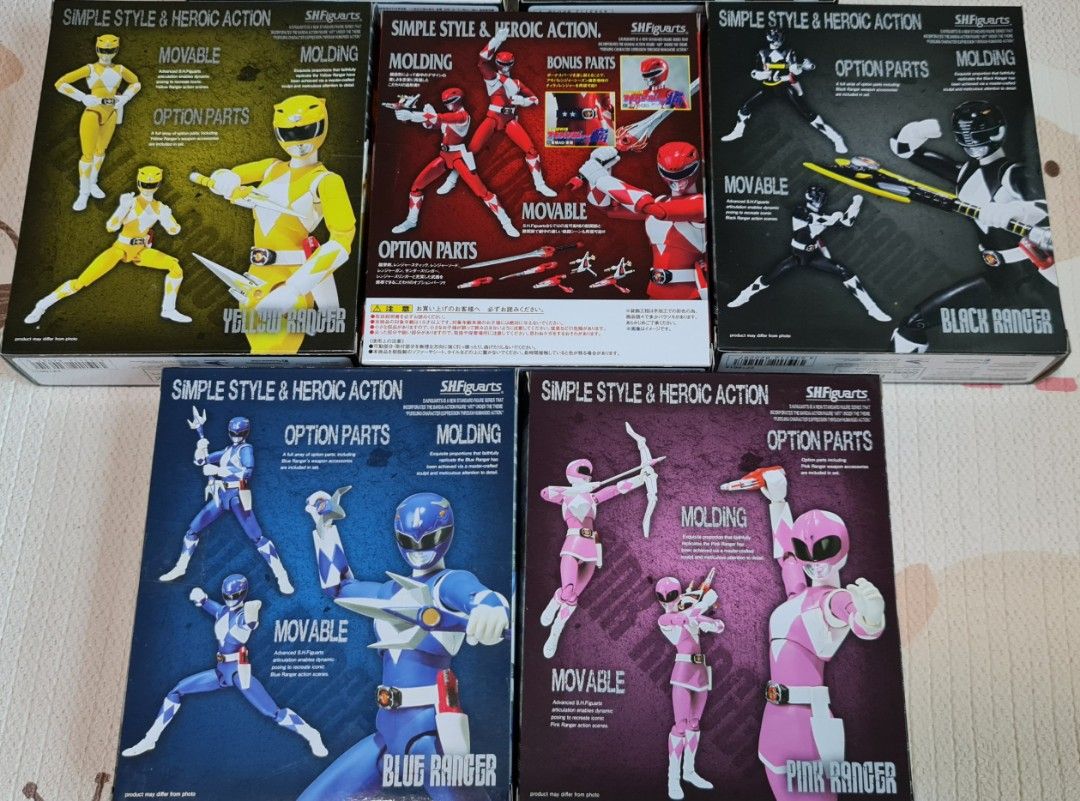 S.H.Figuarts MMPR Power Rangers Set MISB New Sealed, Hobbies & Toys ...