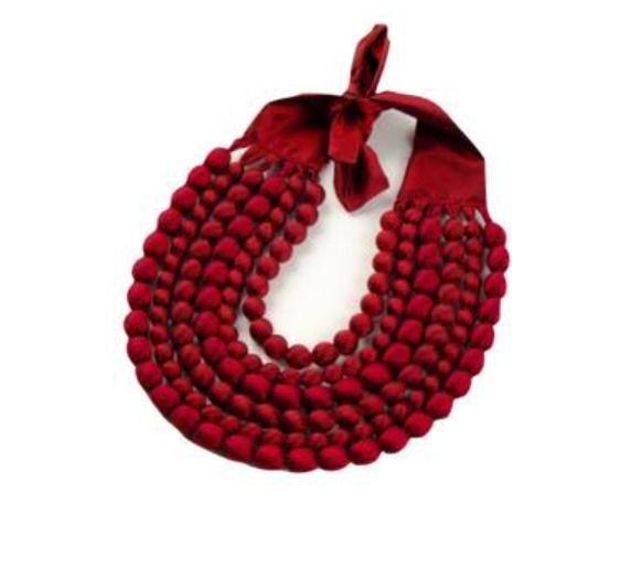 Red bead clearance necklace