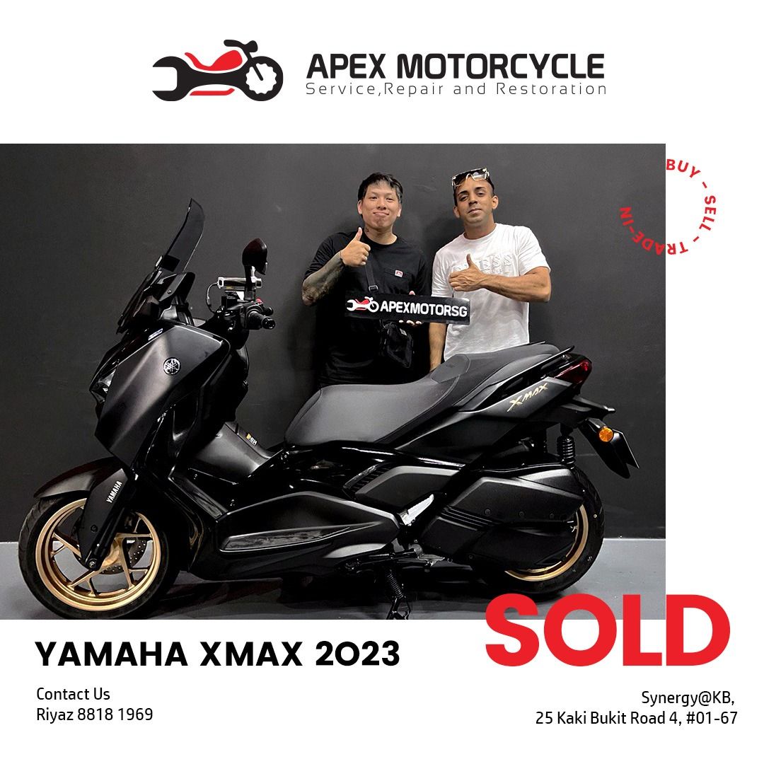 SOLD! Yamaha XMAX 2023, Motorcycles, Motorcycle Accessories on Carousell