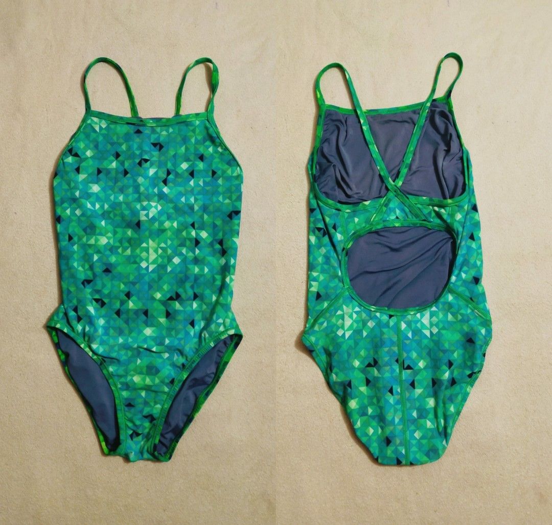 SPEEDO NANO FRACTURE FLYBACK ONE PIECE TRAINING SWIMSUIT, Babies & Kids
