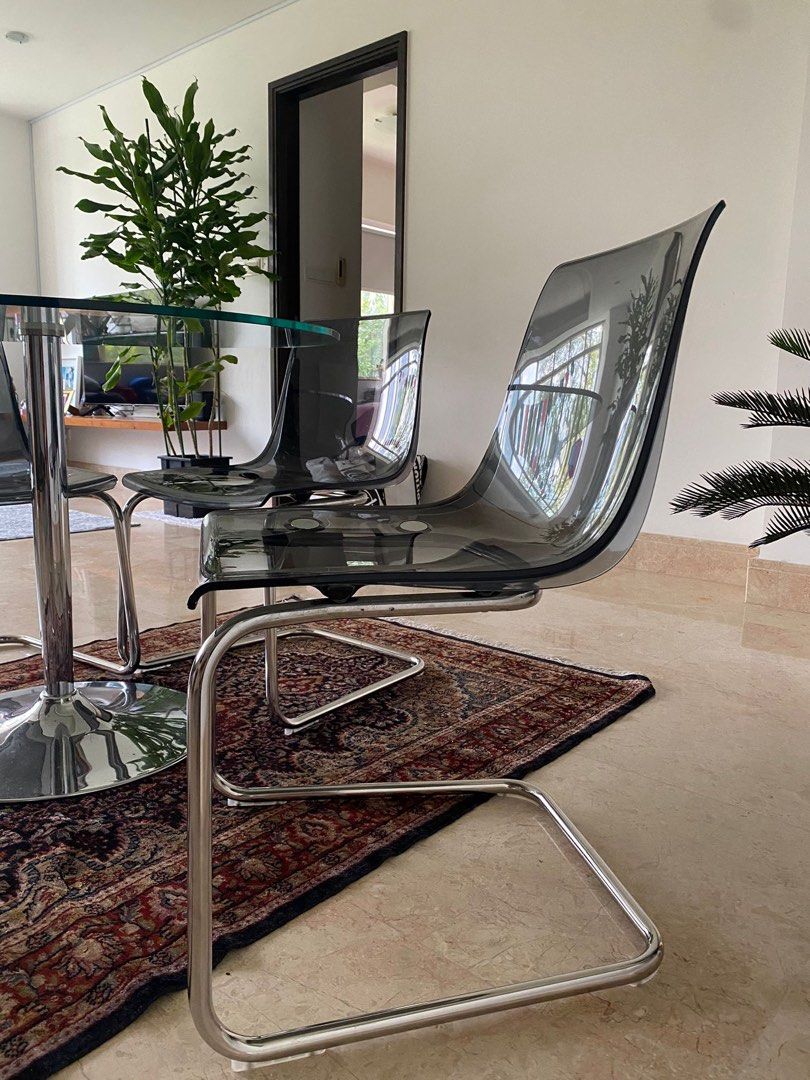 Stylist Table Stylist glass table and chairs, Furniture & Home Living, Furniture ...