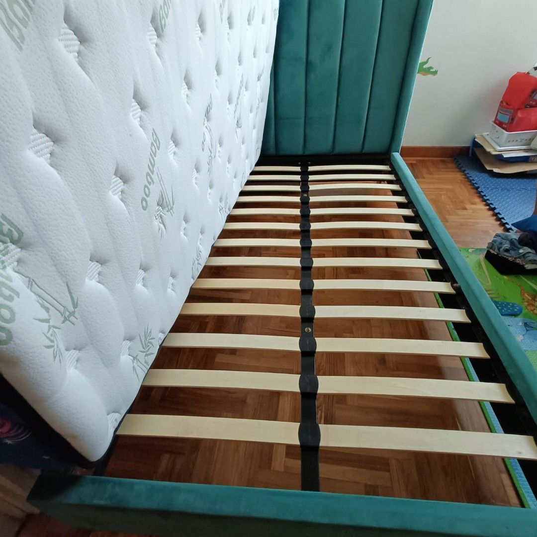 Super single bed frame + mattress, Furniture & Home Living, Furniture