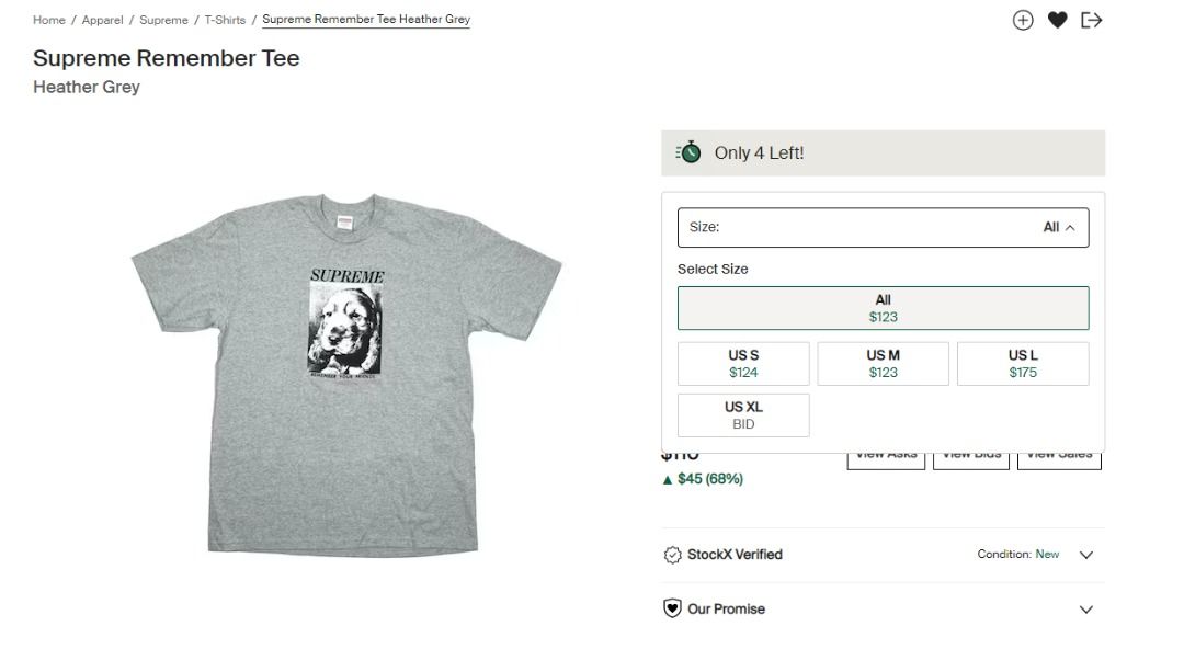 Supreme remember discount tee black