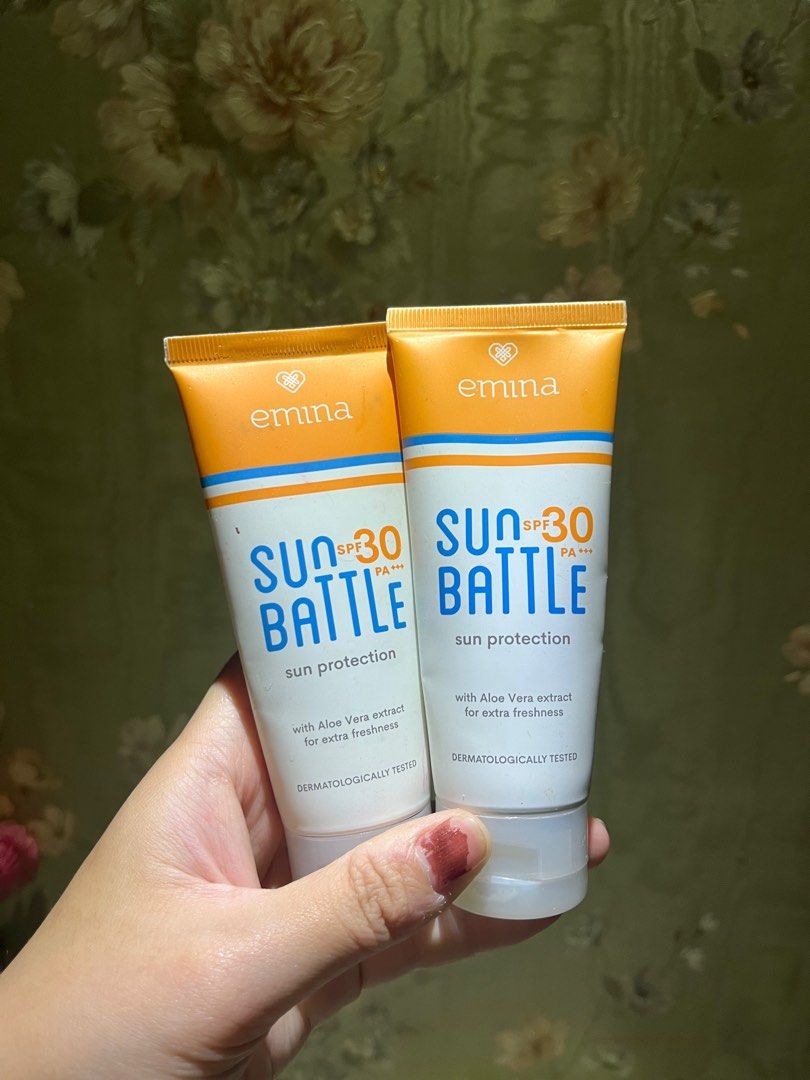  Sunscreen Emina Sun Battle SPF 30 PA+++ - Jenis Sunscreen