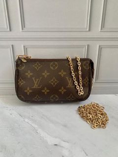 Tas LV Louis Vuitton Mini Pochette Sling Bag Monogram Authentic