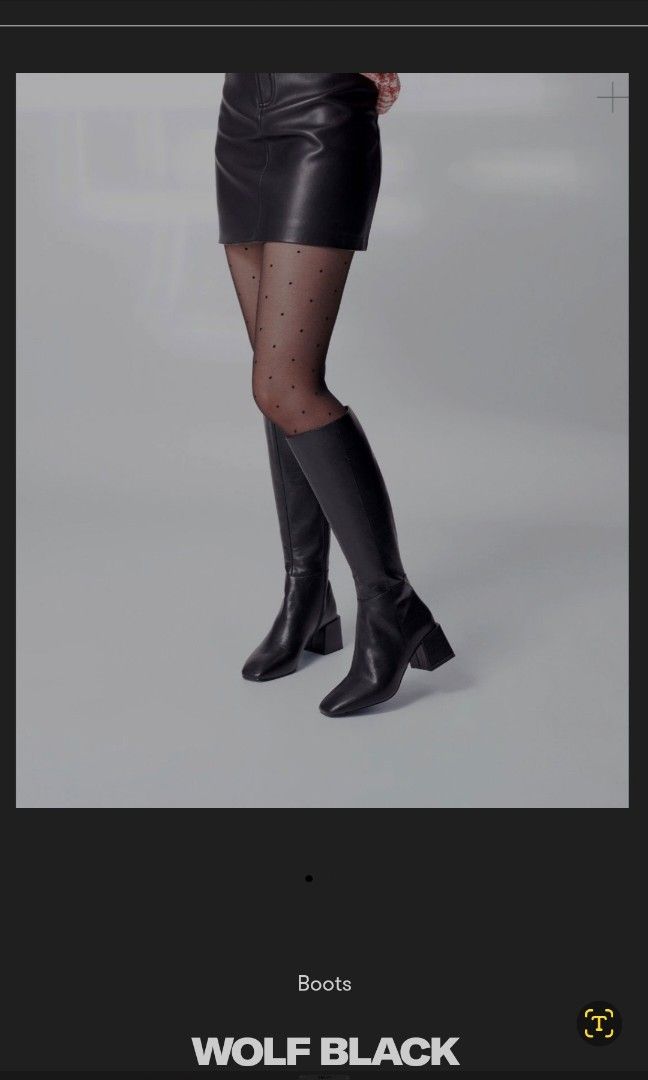 Therapy Wolf Black Knee High Boots on Carousell