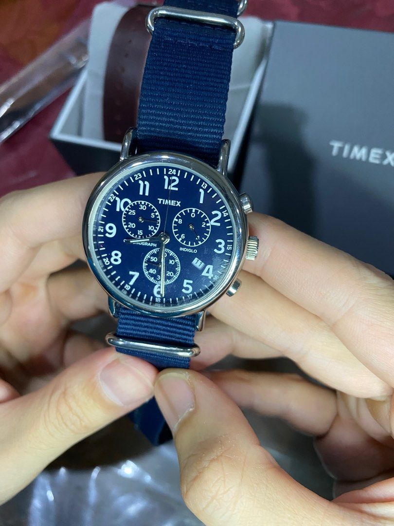 Timex Weekender Chronograph Blue Base Men s Fashion Watches