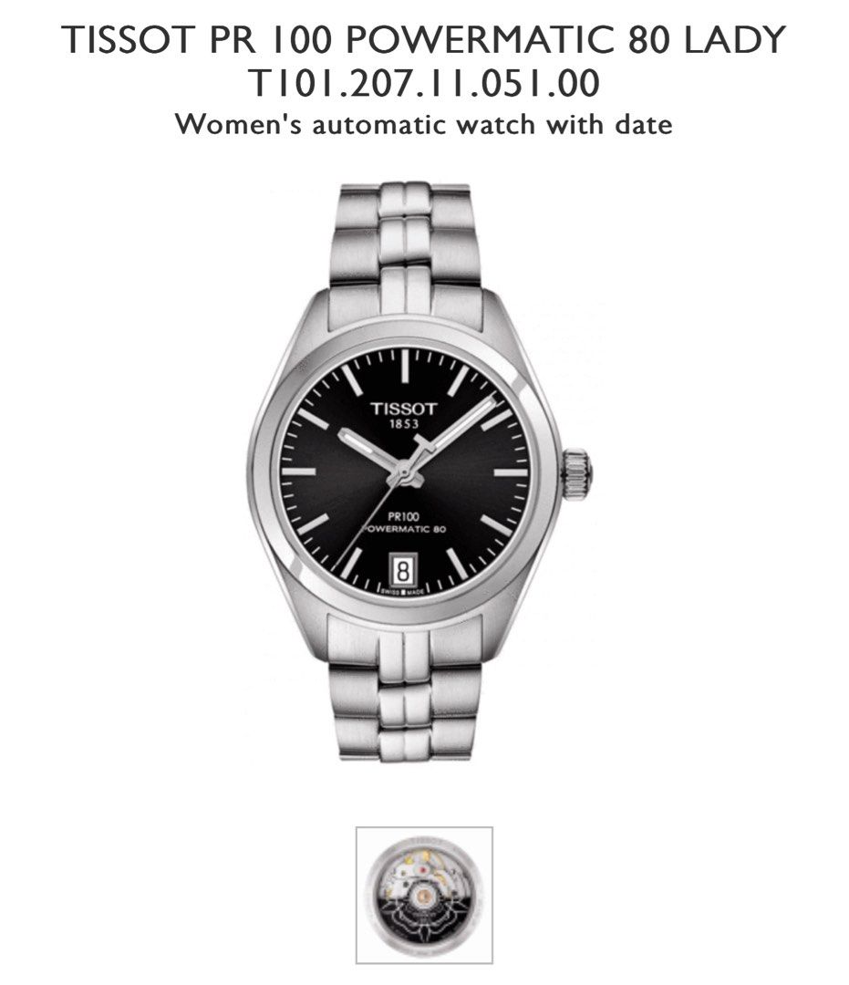 Tissot 1853 pr 100 powermatic 80 online