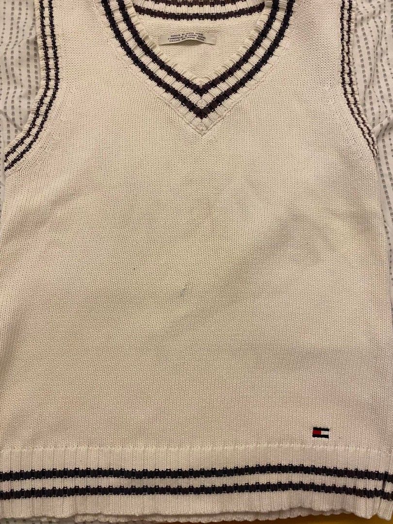 Tommy hilfiger Knit Vest Women s Fashion Tops Sleeveless on Carousell