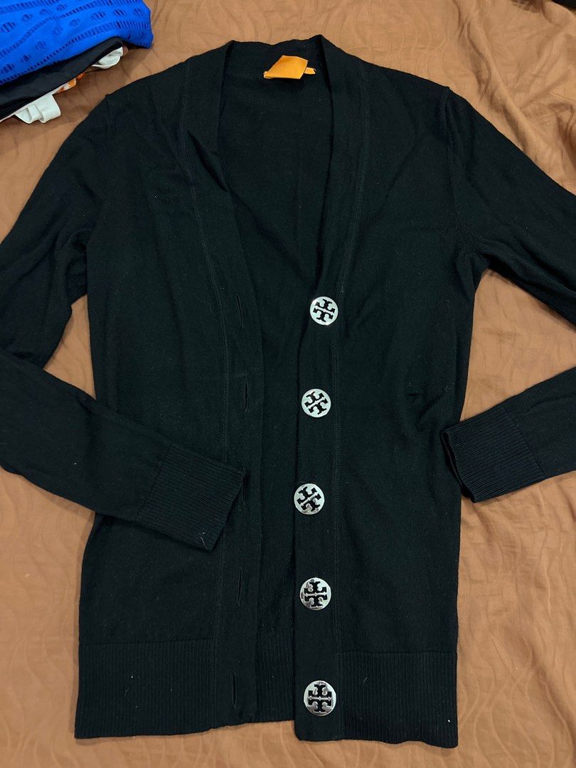 Tory Burch black cardigan, Women's Fashion, Coats, Jackets and Outerwear on  Carousell