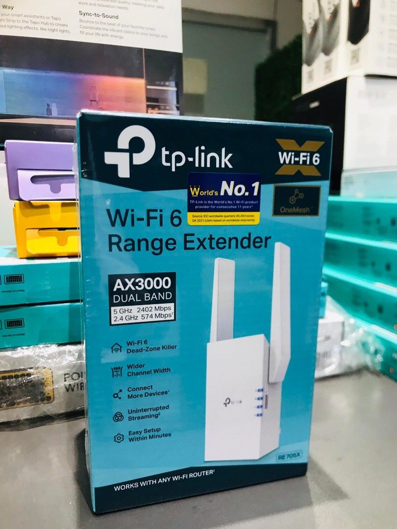 TP-Link RE705X AX3000 Dual Band WiFi 6 Range Extender One Mesh, Computers &  Tech, Parts & Accessories, Networking on Carousell