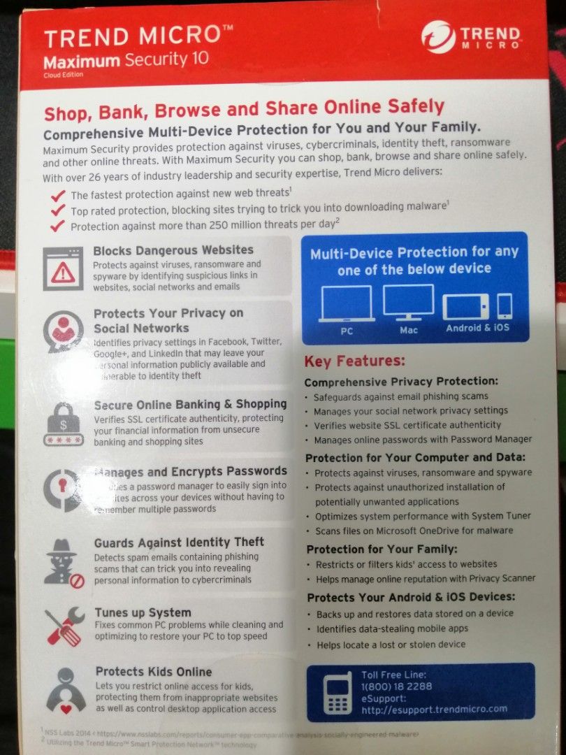 Trend Micro Titanium Maximum Security (Category: Software) located in Kuala Lumpur. Submitted by exurtrma (Listing ID 1226070519, Image 2). Description: Trend Micro Titanium Maximum Security Internet and cloud security software. Disk version. Protect from online threat..