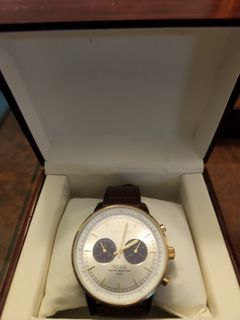 Triwa Quartz Chronograph Watch with Leather Strap