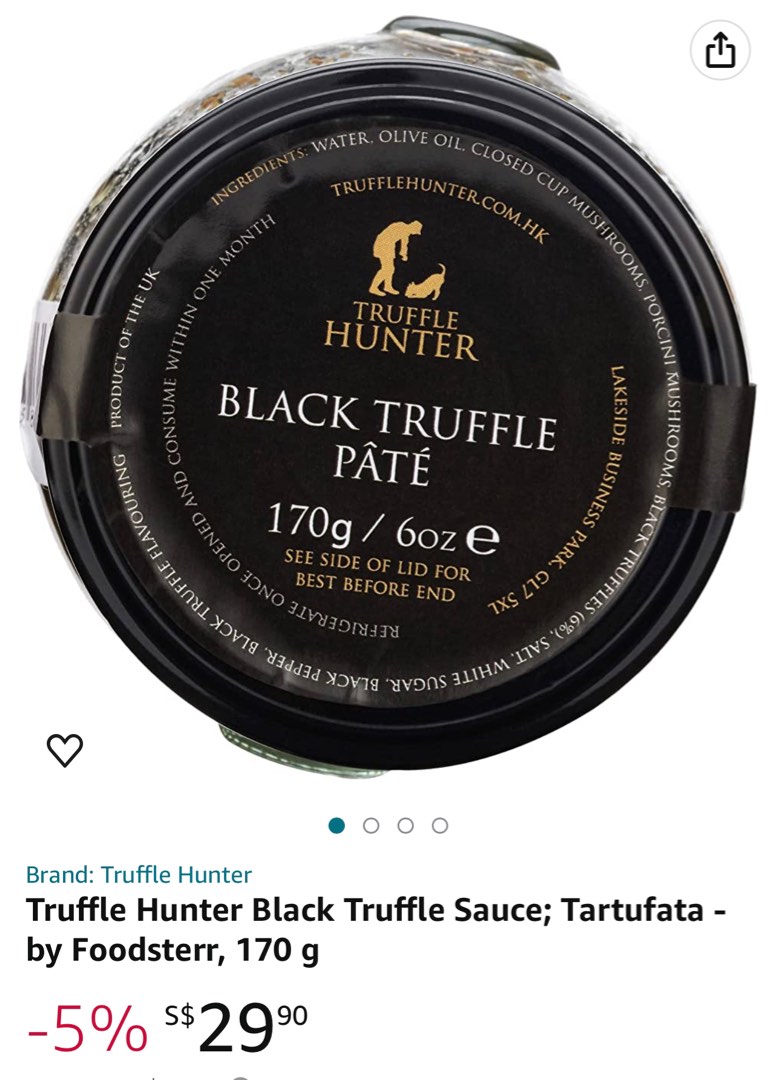 Truffle Hunter Black Truffle Sauce; Tartufata by Foodsterr, 170 g