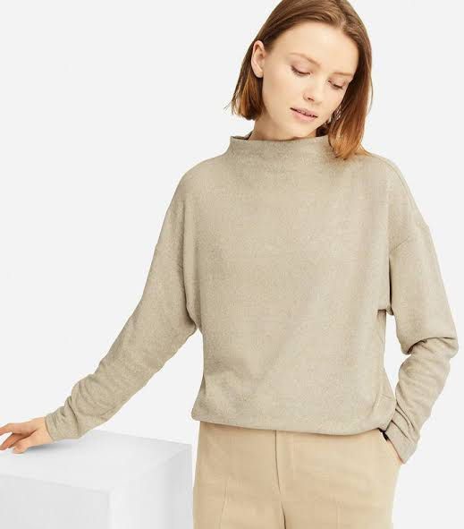 Uniqlo soft knitted fleece high neck hotsell