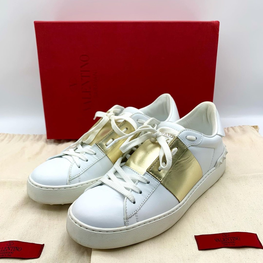 Valentino gold cheap sneakers