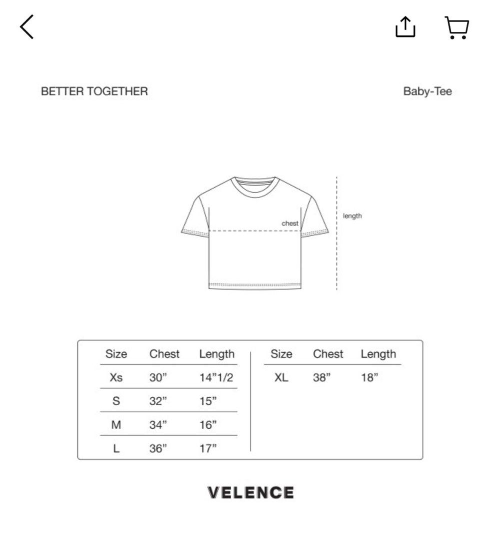 VELENCE White Baby Tee Lサイズ アイドル | cfcbueno.com.br