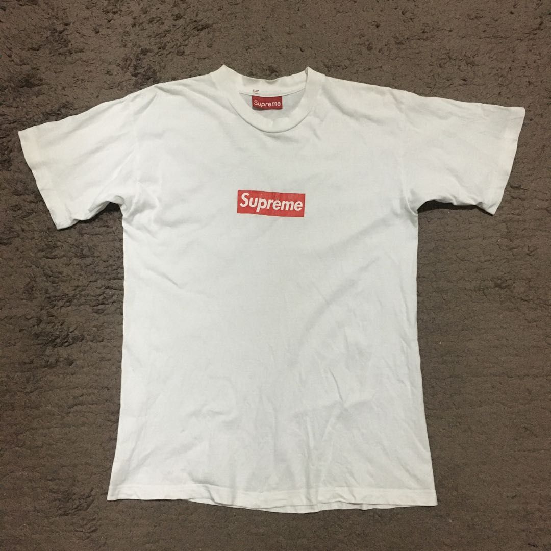 White supreme box logo shirt hotsell