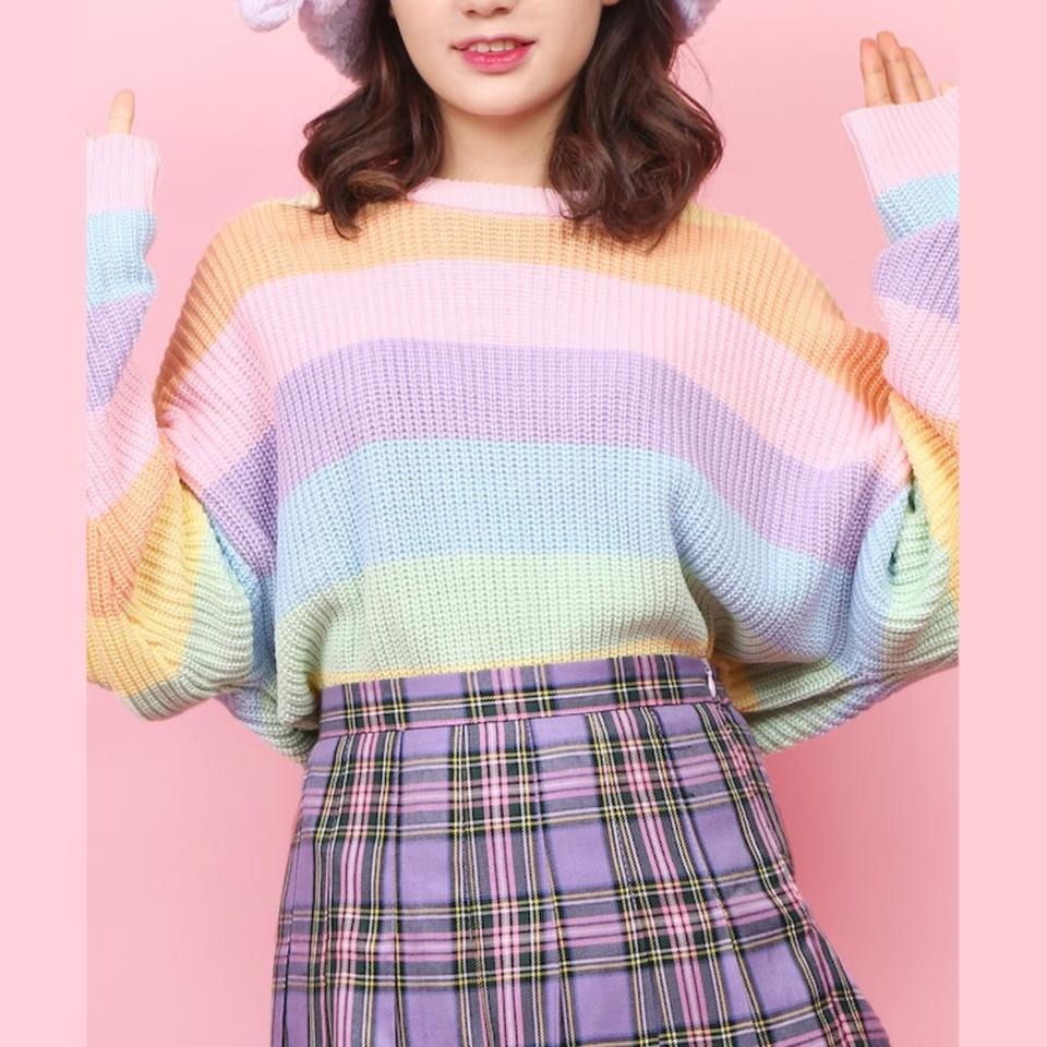 Wc pastel rainbow sweater 2025