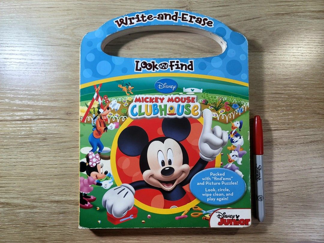 Write and Erase Mickey Mouse (Category: Children's Books) located in Makati City. Submitted by babybookph (Listing ID 1226112253, Image 1). Description: Board Book *VGUC, there are hard to remove white board marker.
