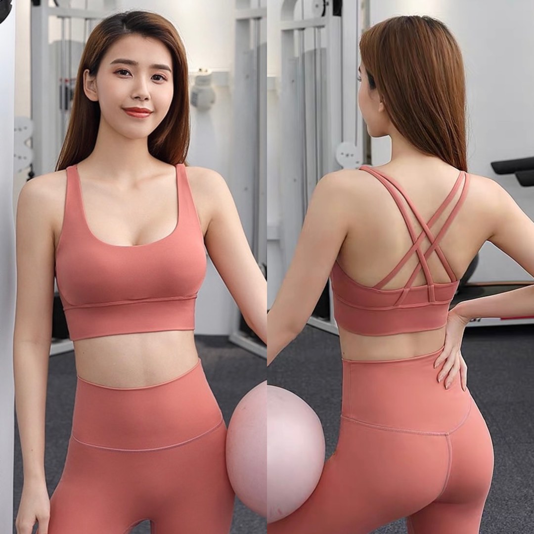 REextraSkin™ Medium Impact Cross Back Yoga Longline Sports Bra