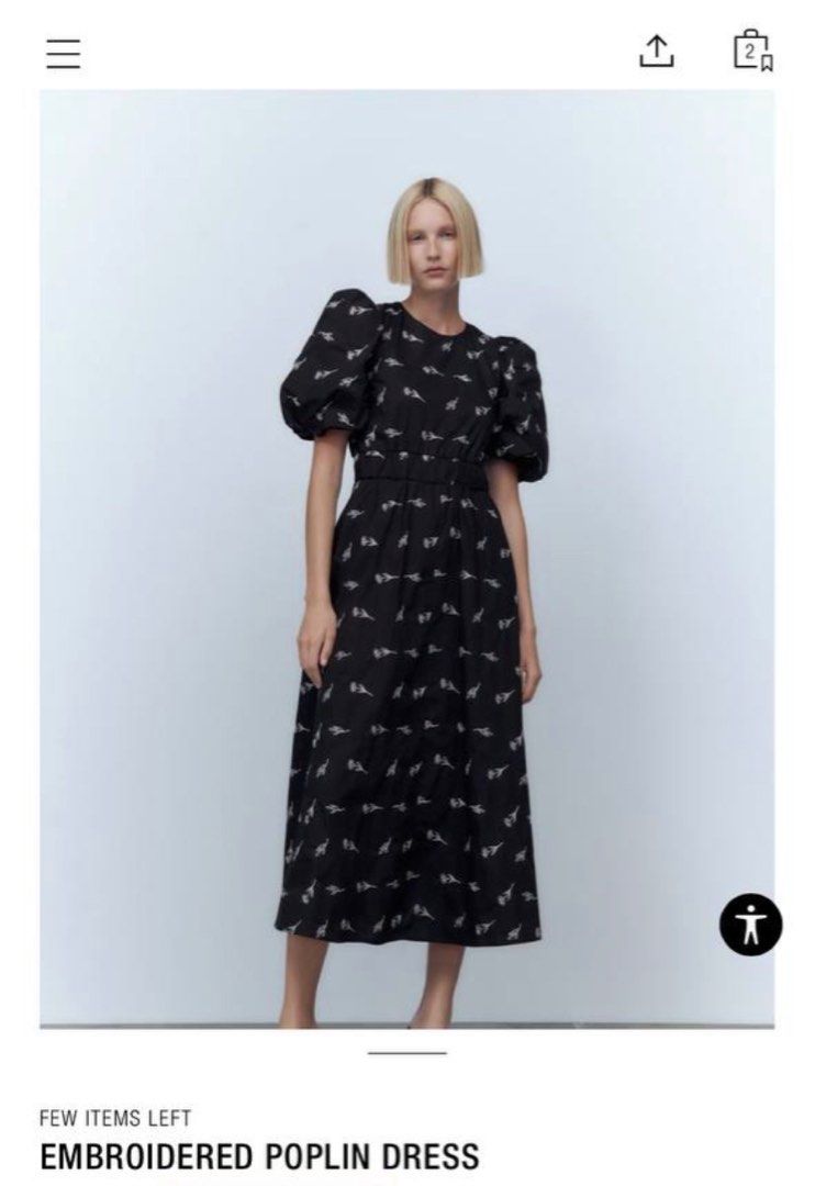 sachin and babi light blue dress ZARA embroidered poplin dress, Women's Fashion, Dresses & Sets, Dresses on  Carousell