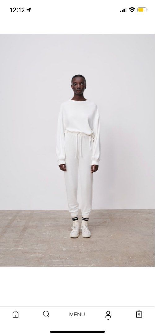White zara joggers outlet