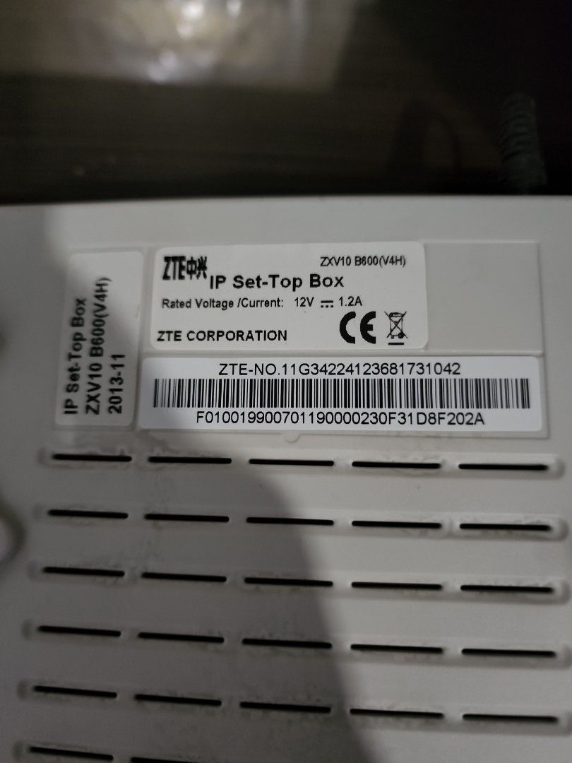 ZTE STB Set Top Box TV for UseeTV Telkom ZXV10, Elektronik, TV & Perlengkapan Hiburan di Carousell