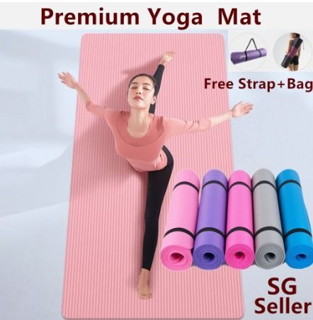 10mm NBR Yoga mat Free strap Bag Non Slip Exercise sport mats JL1543