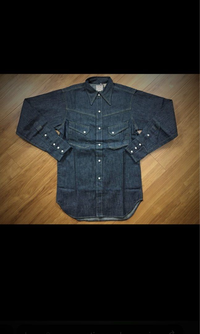 未使用品15th WAREHOUSE denim shirt lvc visvim vintage, 男裝, 上身