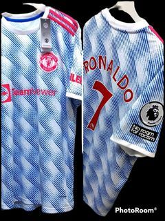 Manchester United 2021/22 Home Ronaldo #7 Jersey Name Set White