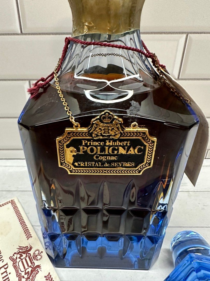 百利來藍鑽水晶樽Prince Hubert de Polignac Cognac 700ml, 嘢食