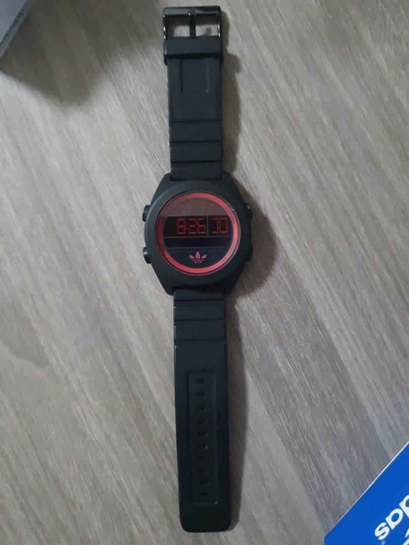 Adidas 8018 rubber digital men's watch discount