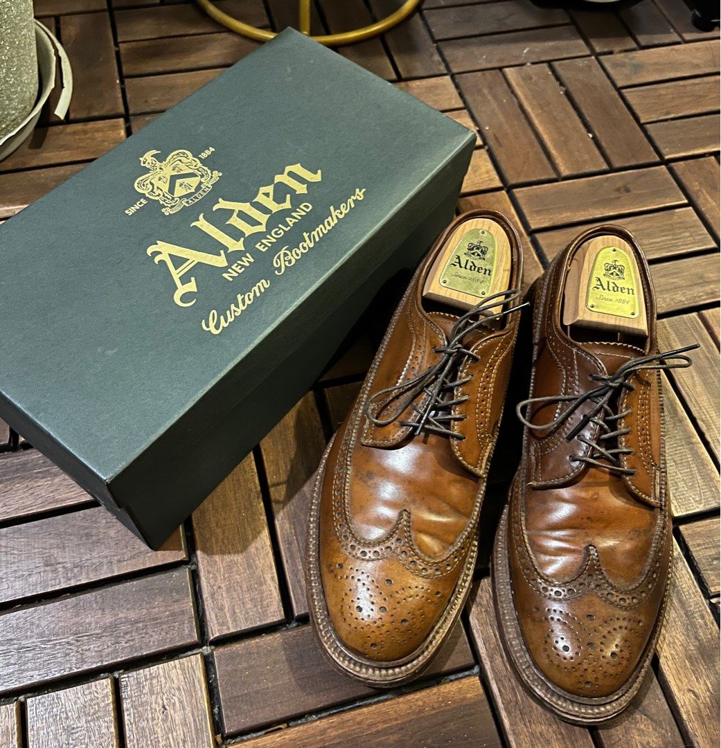 Alden rare whiskey shell cordovan long wing blucher