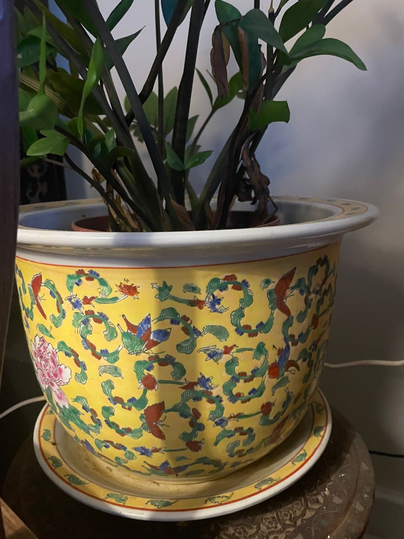 Antique Flower Pot, Furniture & Home Living, Gardening, Pots & Planters