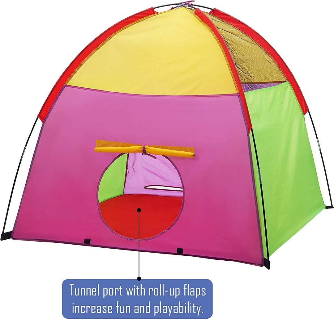 Kids Pop Up Play Tent With Camping Gear Set - Outdoor Adventure Toys For Children