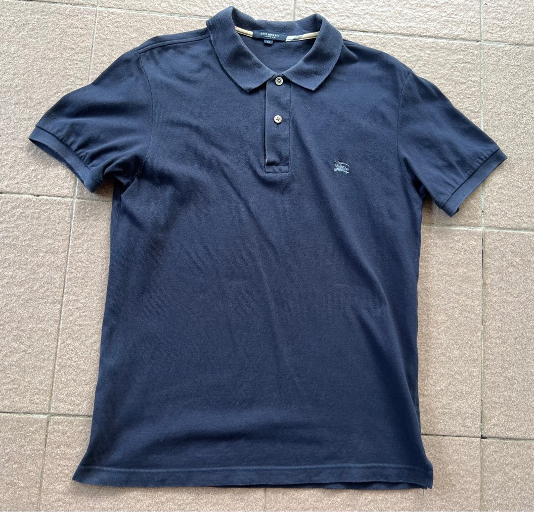 Authentic burberry shirt dark blue London, Men's Fashion, Tops & Sets